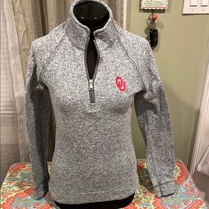 University of Oklahoma Women’s Gray Quarter-Zip Pullover
